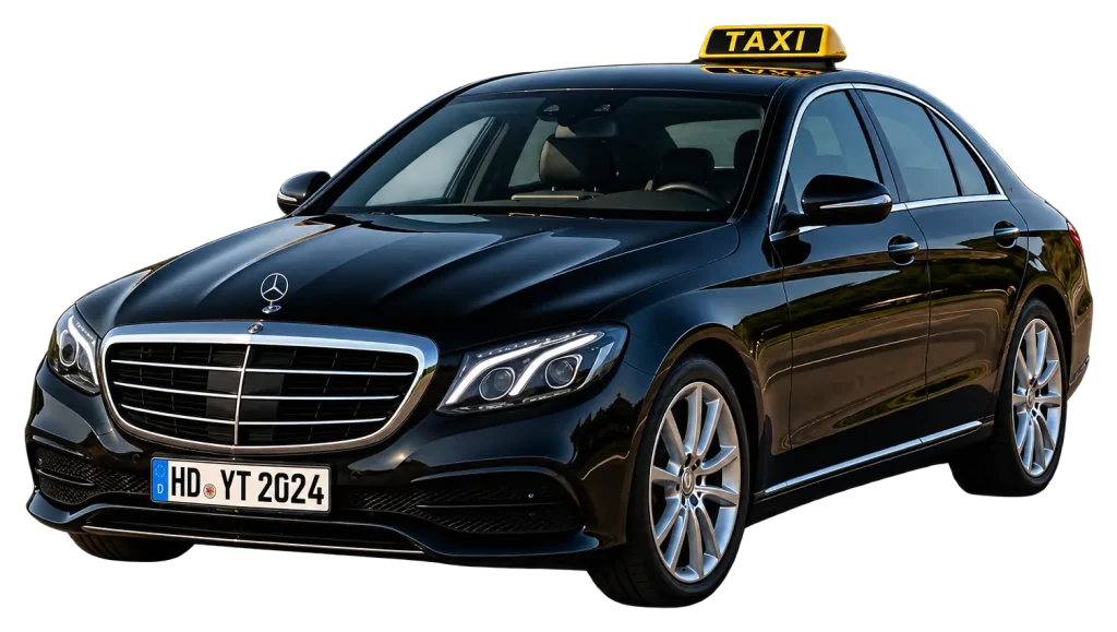 Schwarzes Taxi von Your Taxi Weinheim