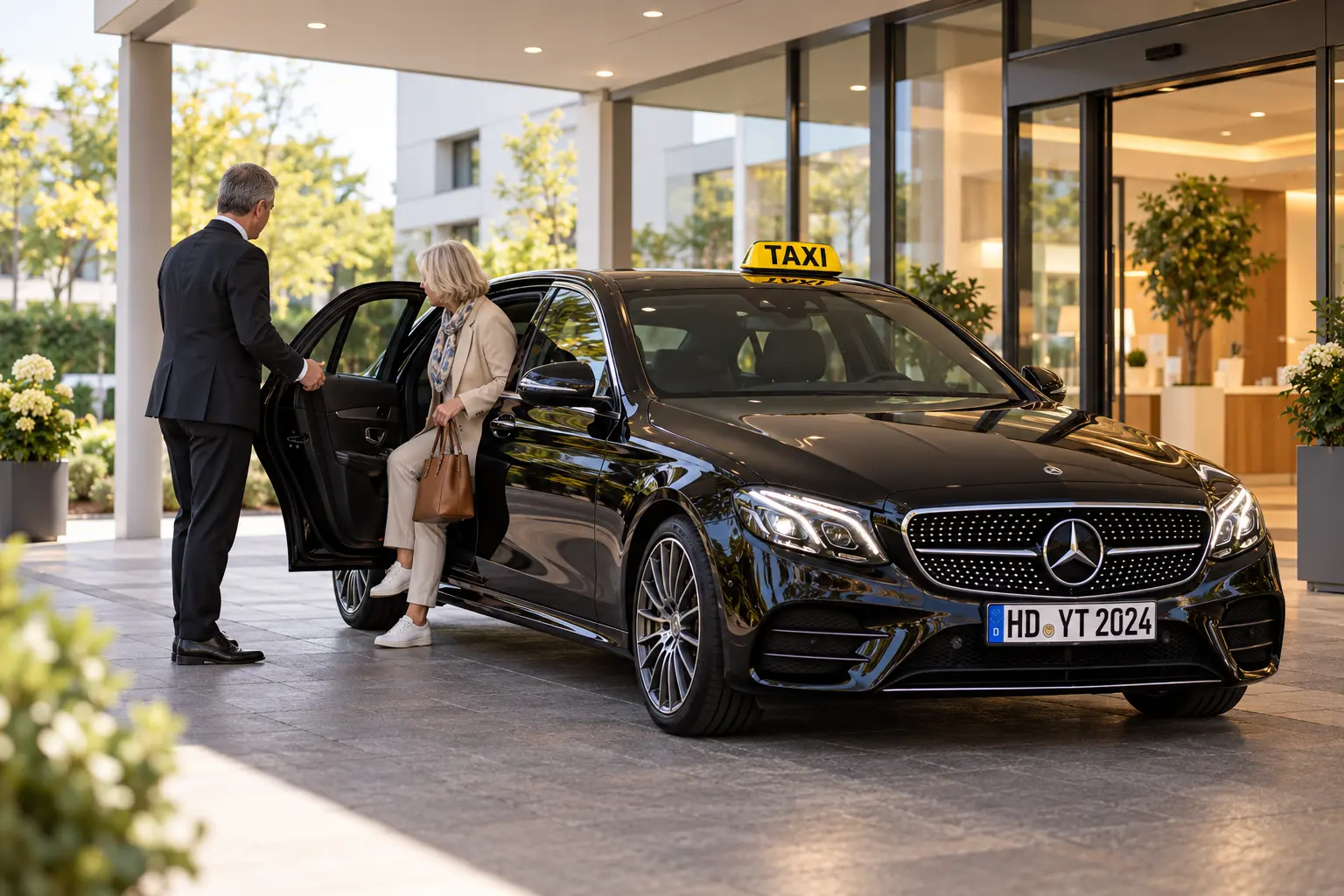 Komfortable Abholung zu einem Arzt- oder Kliniktermin mit Your Taxi Weinheim