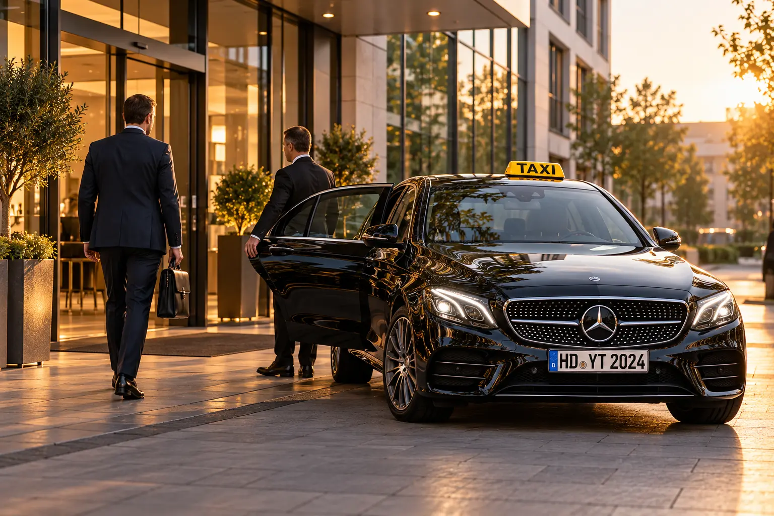 Geplante VIP- und Geschäftsfahrt von Your Taxi Weinheim zu Hotel oder Veranstaltung